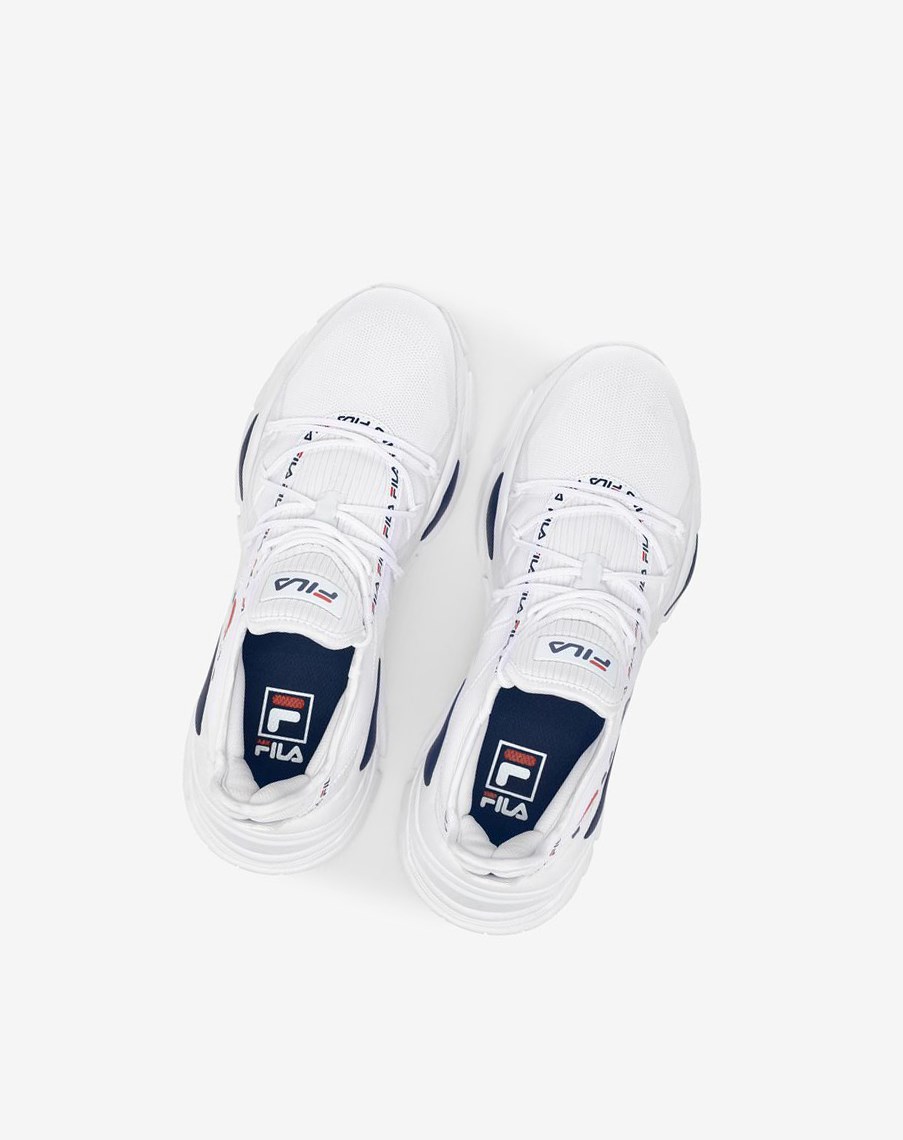 Fila Relectrove Premium Sneakers Białe Granatowe Czerwone | KXERI-2630