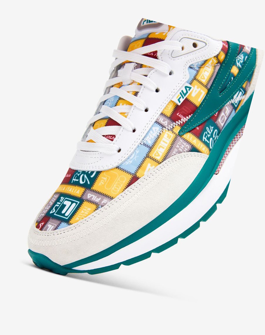 Fila Renno Patchwork Chunky Sneakers Białe Żółte | BCWTL-2581