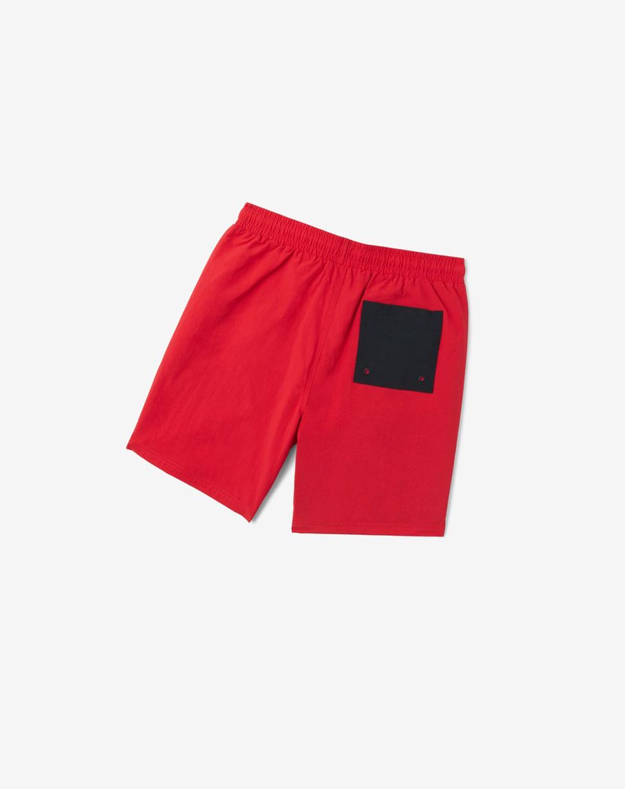 Fila Rhett Swim Krótkie Czerwone Czarne | JWGEI-8761