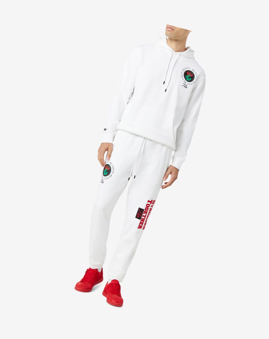 Fila Rhys Jogger Białe | BIRKQ-5786