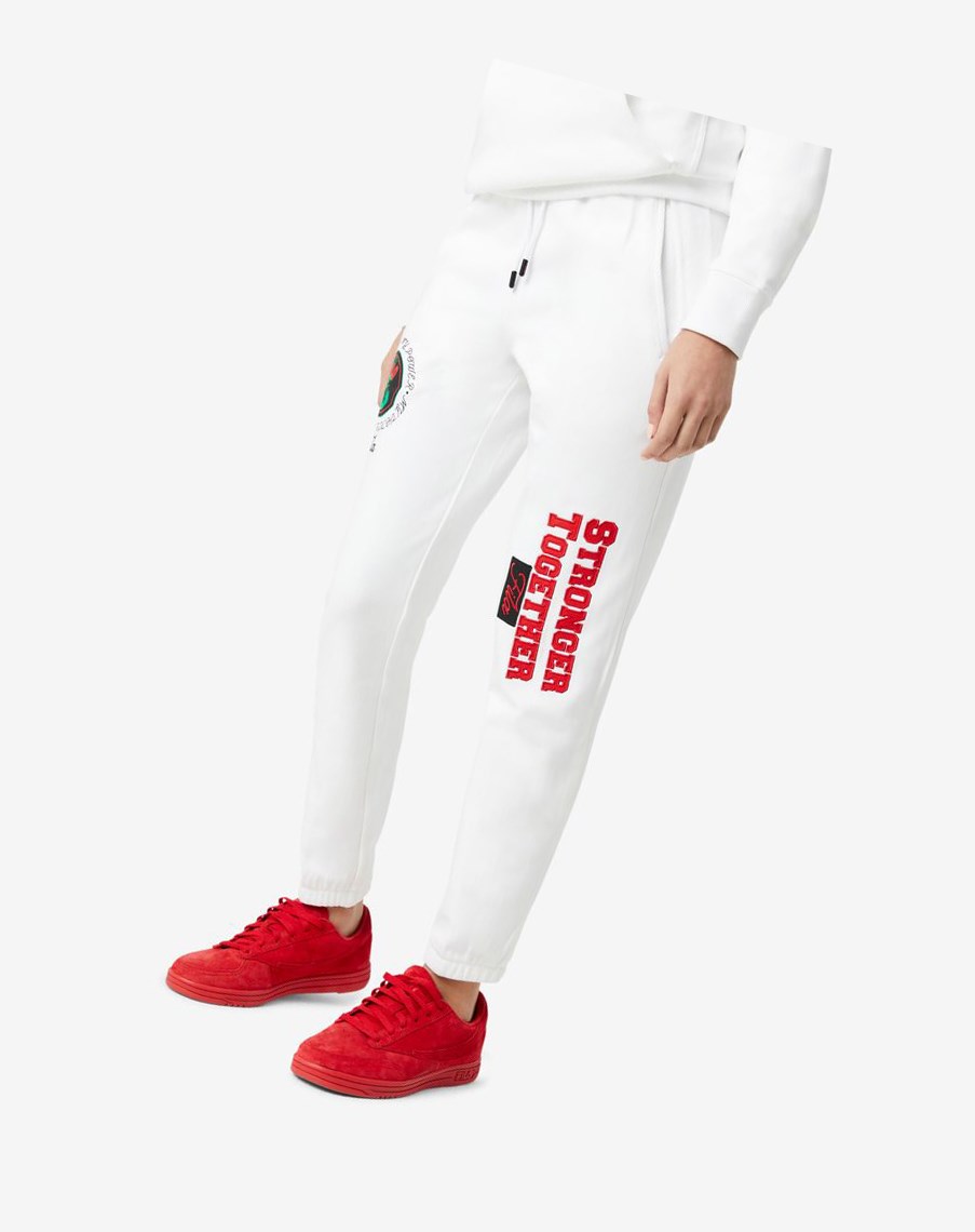 Fila Rhys Jogger Białe | WZPDM-7462