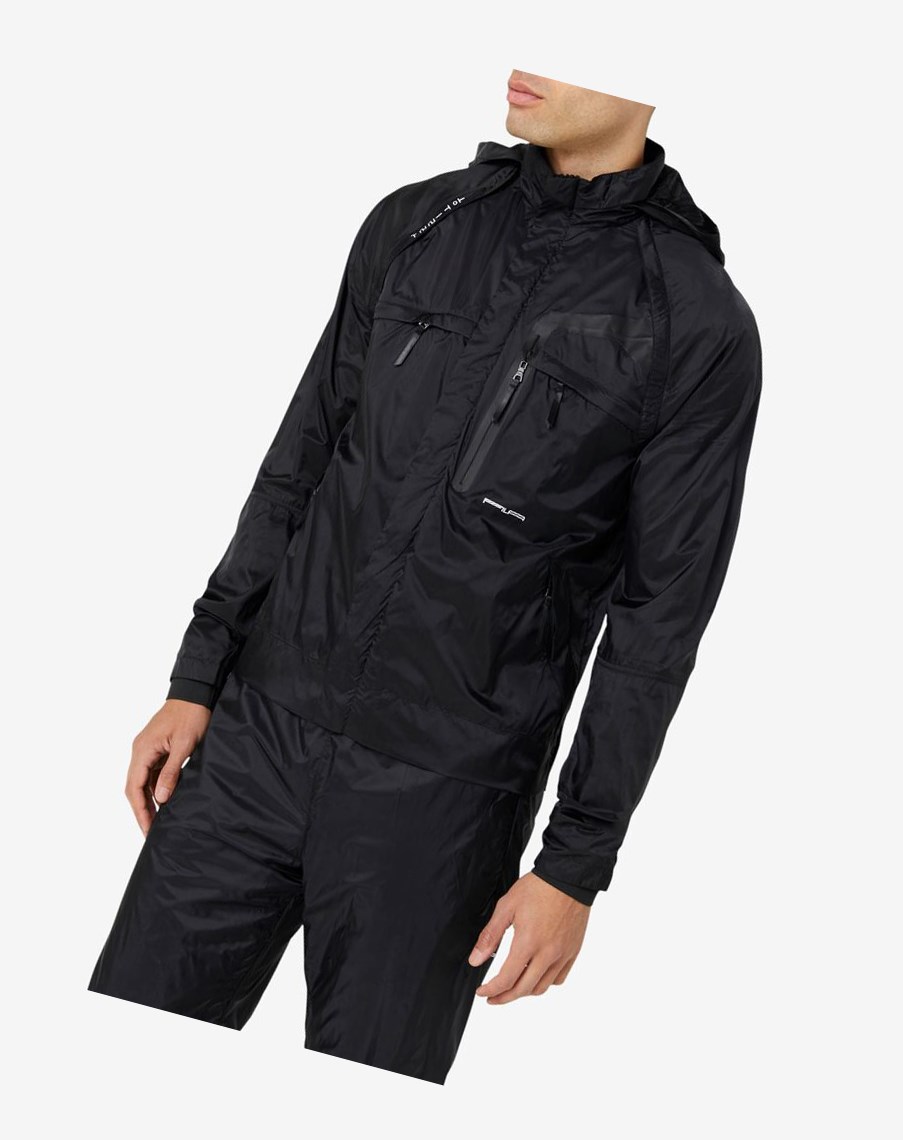 Fila Rigel Windbreaker Czarne Białe Białe | ODXCR-1805