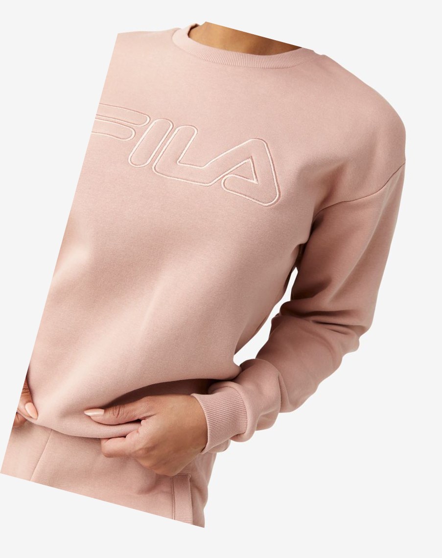 Fila Riksha Sweatshirt Różowe | OCWJR-0914