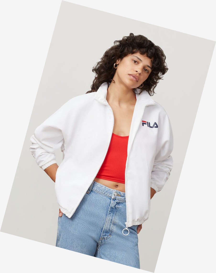 Fila Rupta Wiatr Jacket Białe | NEBGO-2716