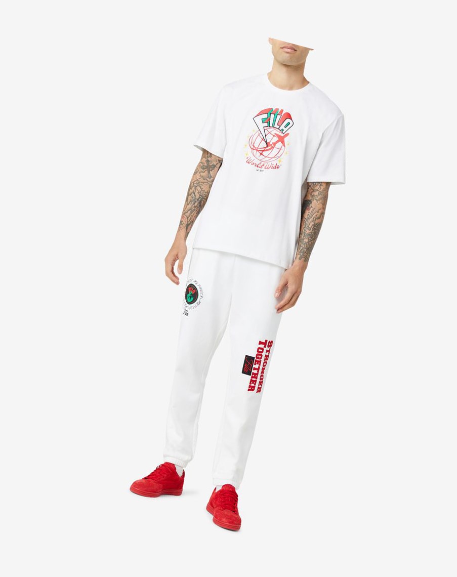 Fila Ryland Tee Białe | BNUZY-0697