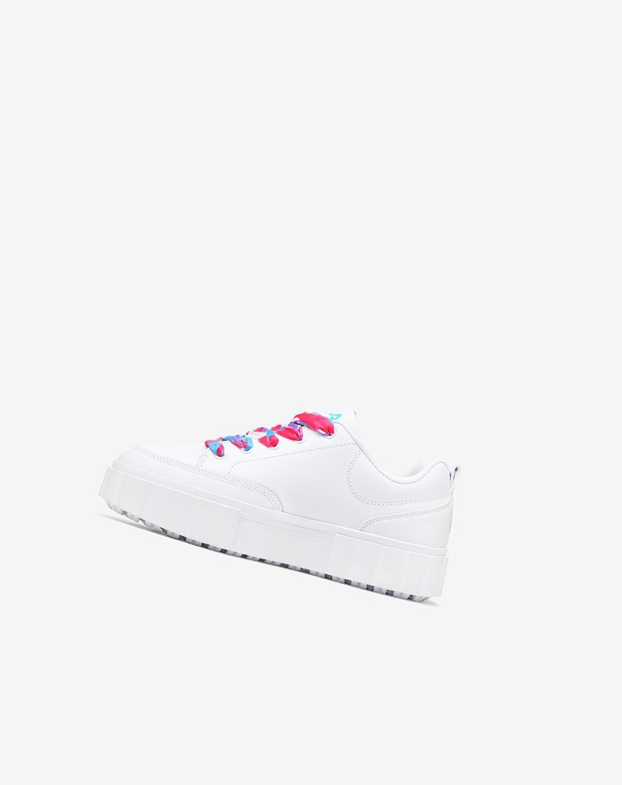 Fila Sandblast Low Satin Koronkowe Sneakers Białe Niebieskie Srebrne | ILYUH-8254