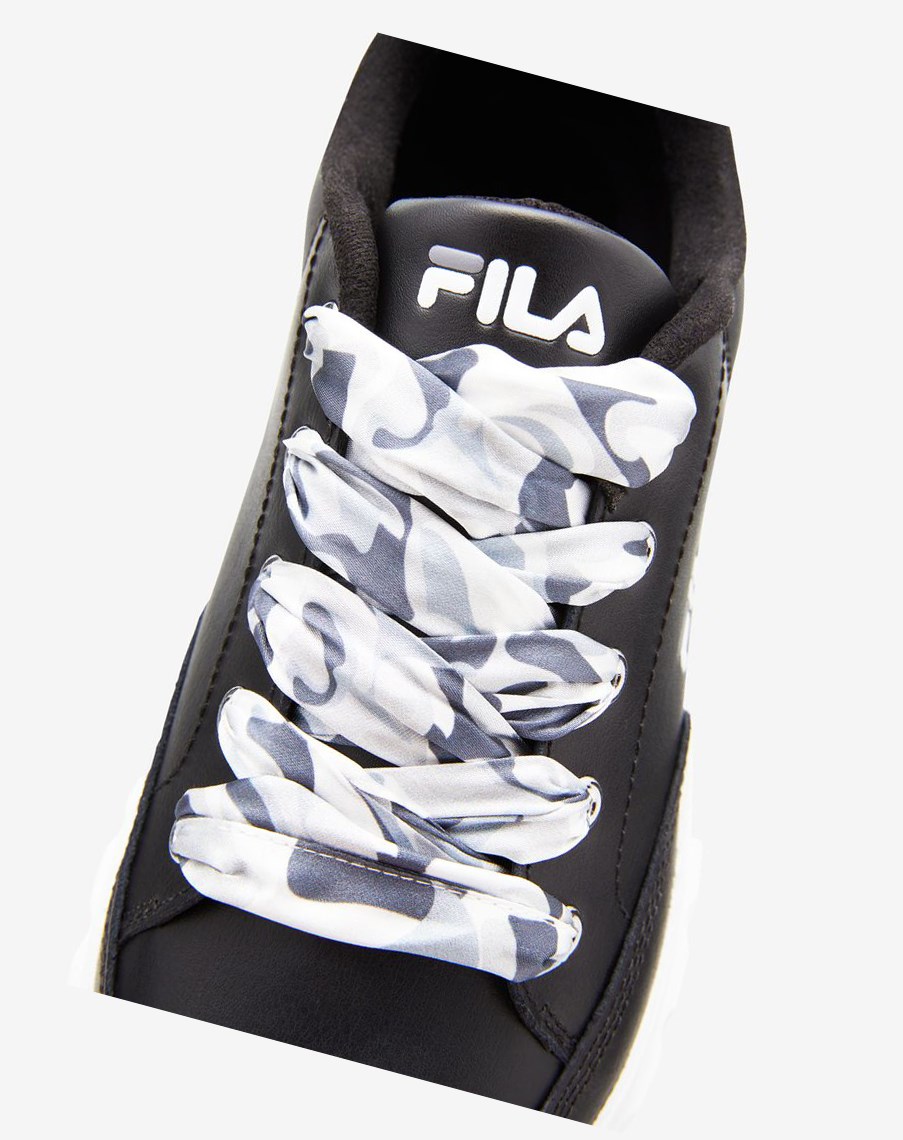 Fila Sandblast Low Satin Koronkowe Sneakers Czarne Białe | TQYOX-8214