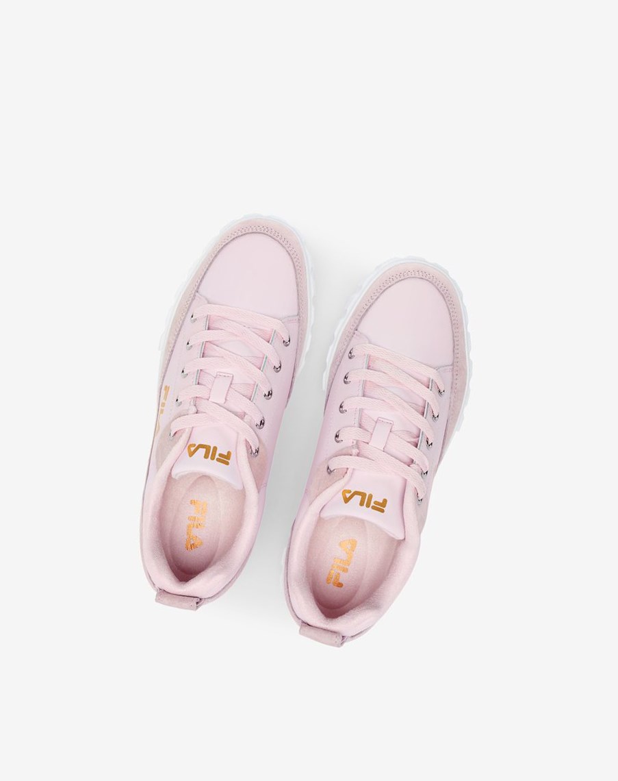 Fila Sandblast Low Sneakers Różowe Białe Złote | TBOEP-8637