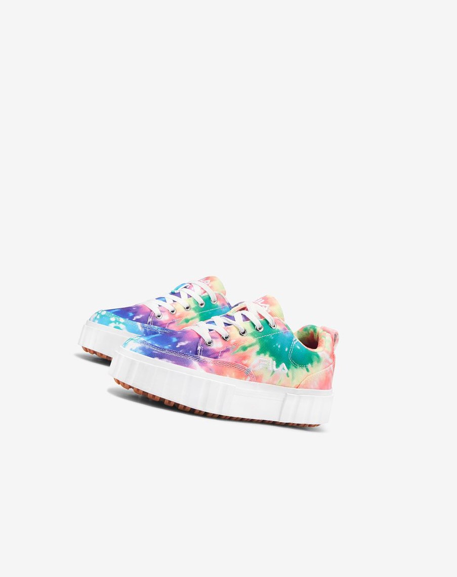 Fila Sandblast Low Tie Dye Sneakers Mult/Wht/Wht | EVYUH-5786