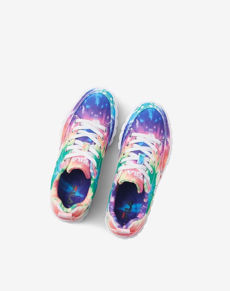 Fila Sandblast Low Tie Dye Sneakers Mult/Wht/Wht | EVYUH-5786