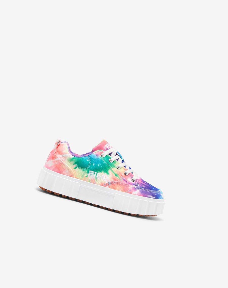 Fila Sandblast Low Tie Dye Sneakers Mult/Wht/Wht | EVYUH-5786