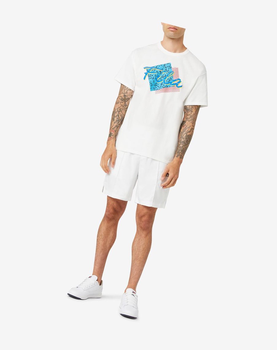 Fila Santa Monica Tee Białe | PKTLD-2458