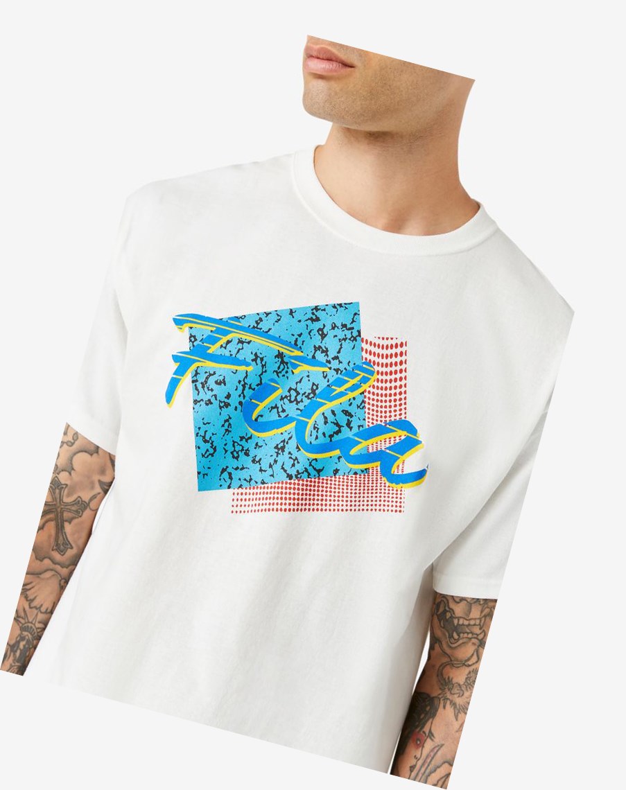 Fila Santa Monica Tee Białe | PKTLD-2458