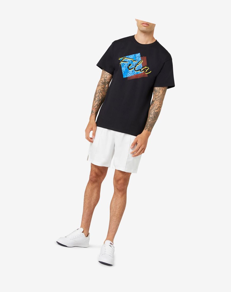 Fila Santa Monica Tee Czarne | WUNQT-9218