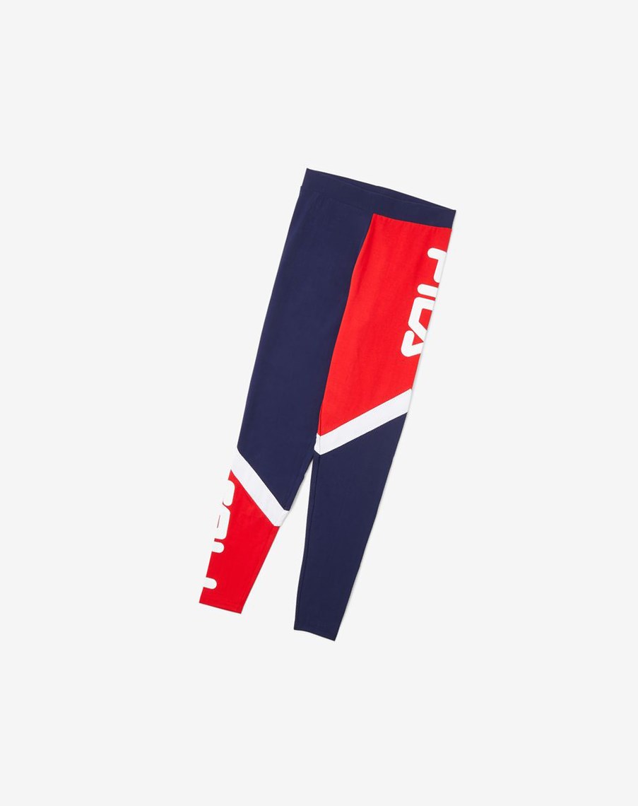 Fila Sia High Rise Legging Czerwone Białe | OXDFT-2603