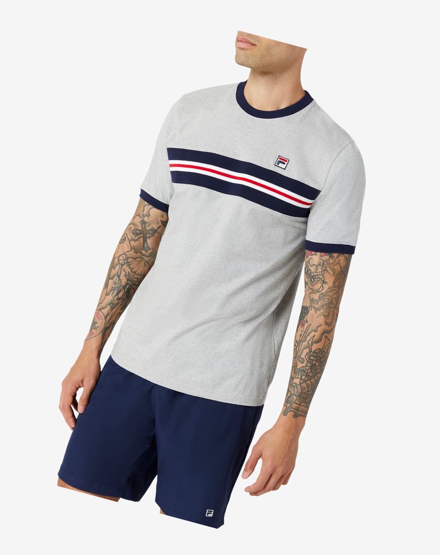 Fila Silver Tee Głęboka Szare | GNSXC-9413