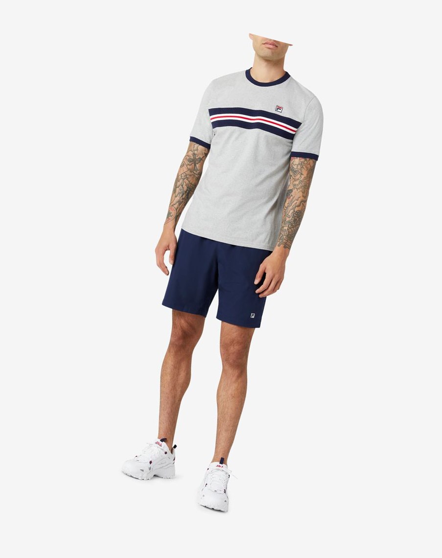 Fila Silver Tee Głęboka Szare | GNSXC-9413