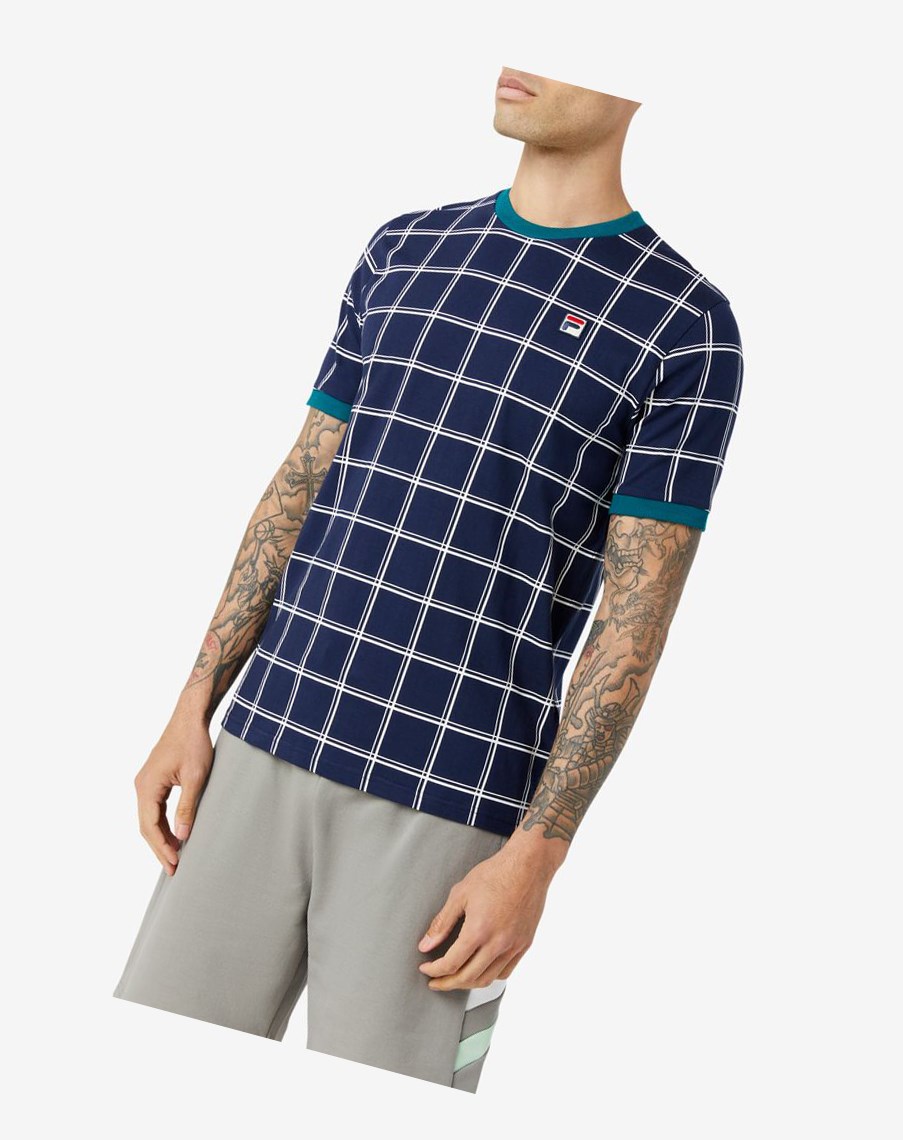 Fila Slate Ringer Tee Białe | TFPOK-7168