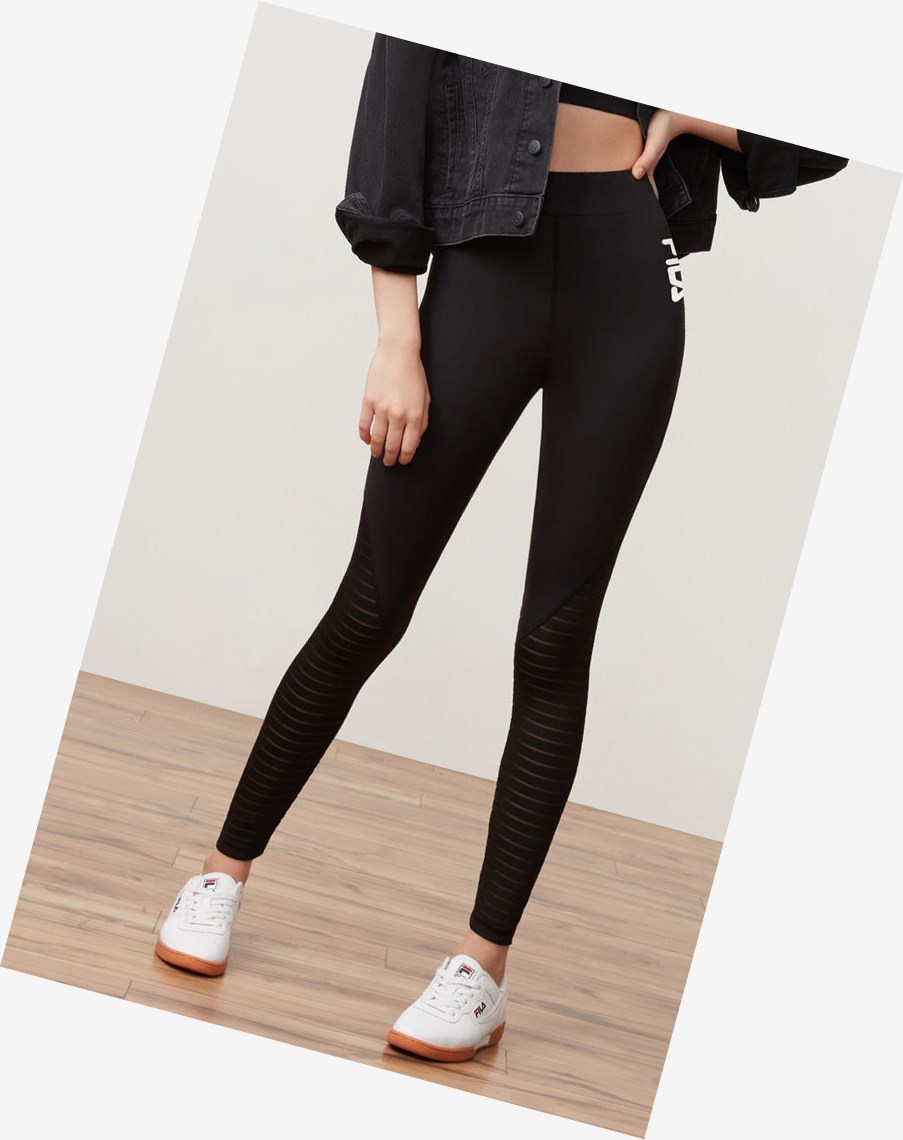 Fila Soni Burnout High Rise Legging Czarne | FYMWK-7641