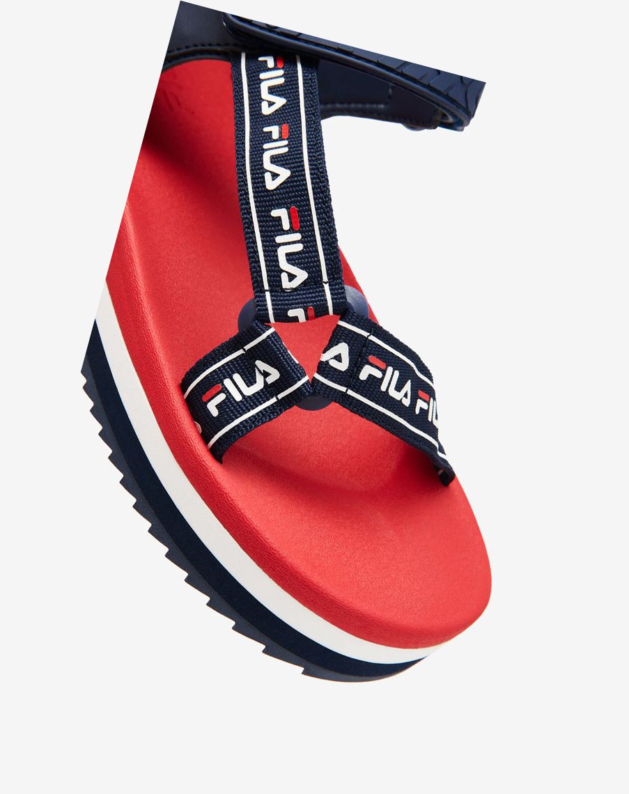 Fila Spettro Sandal Klapki Sandals Granatowe Czerwone Białe | MHWPA-0381