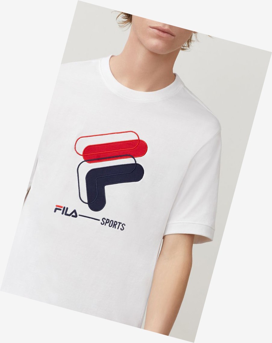 Fila Spiro Tee Białe | EQGZT-3752