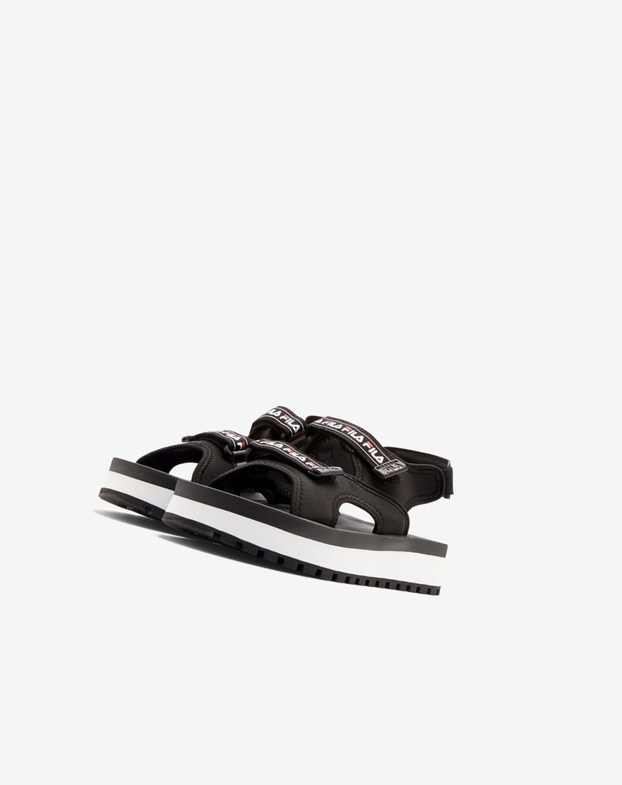 Fila Spot Eva Sandal Klapki Sandals Czarne Czerwone Białe | NQOVB-4672