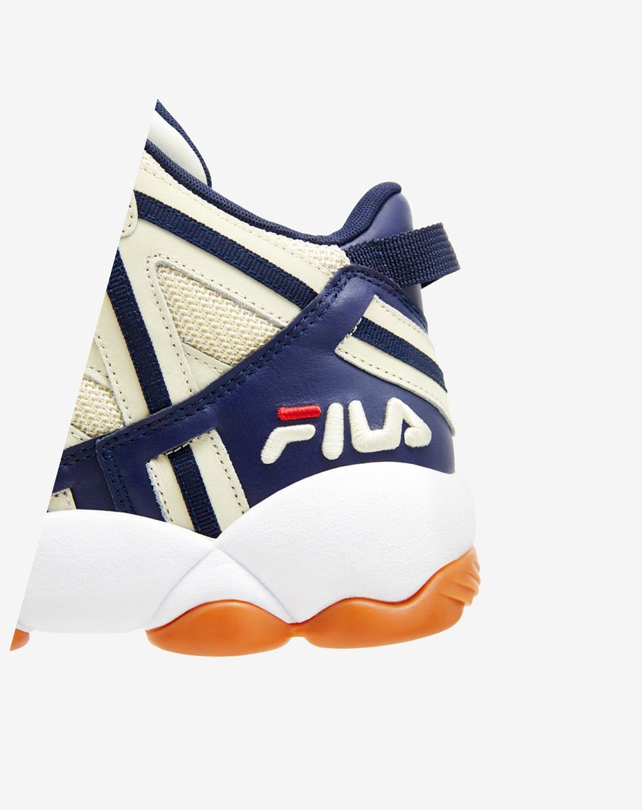 Fila Stackhouse Spaghetti Sneakers Kremowe Białe Granatowe | AKCLT-6017