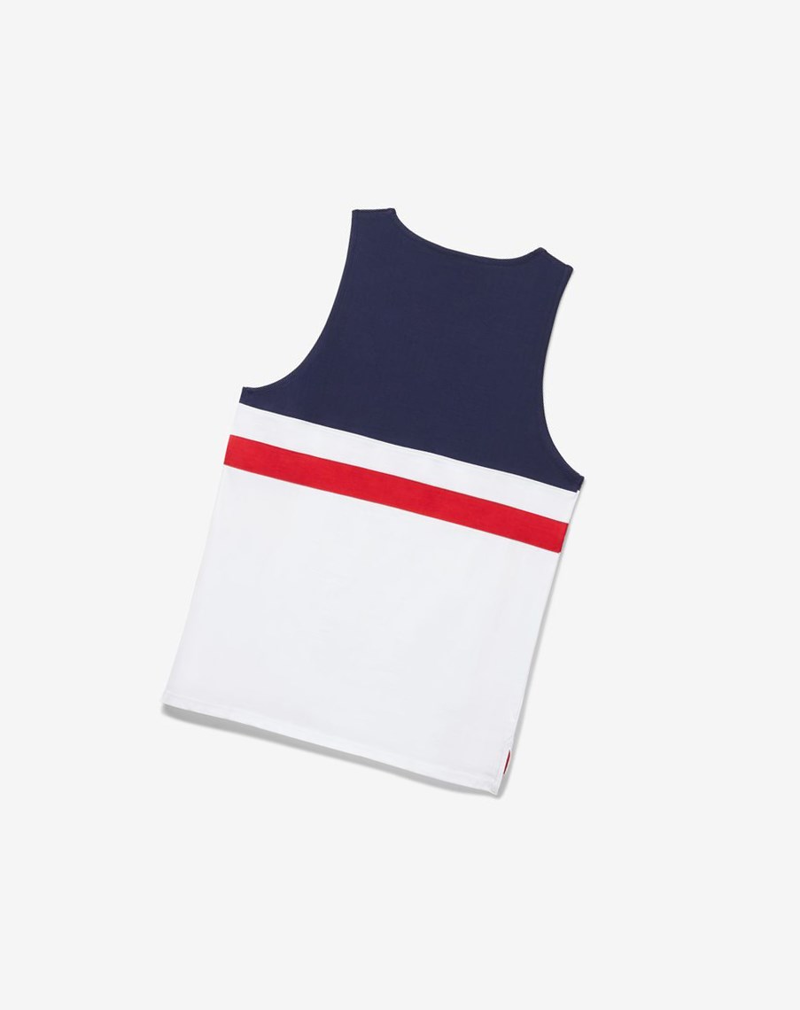 Fila Stoke Tank Białe Granatowe Czerwone | TRAEU-4205