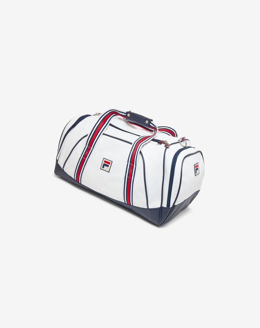 Fila Striker Duffle Bag Białe Granatowe Czerwone | ILEOX-5028