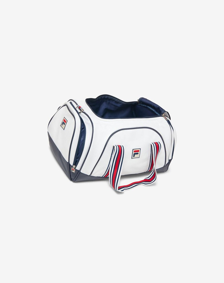 Fila Striker Duffle Bag Białe Granatowe Czerwone | ILEOX-5028