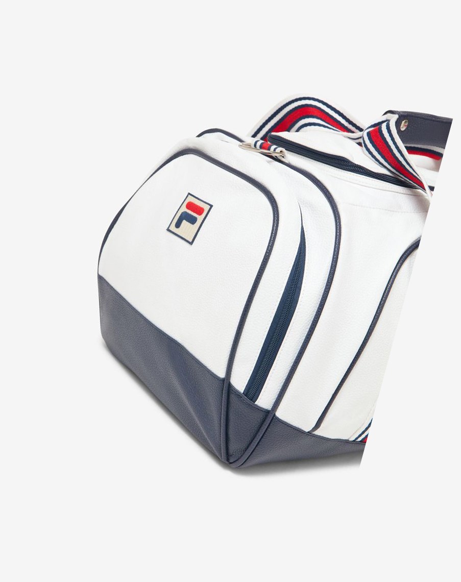 Fila Striker Duffle Bag Białe Granatowe Czerwone | TMDOE-3845