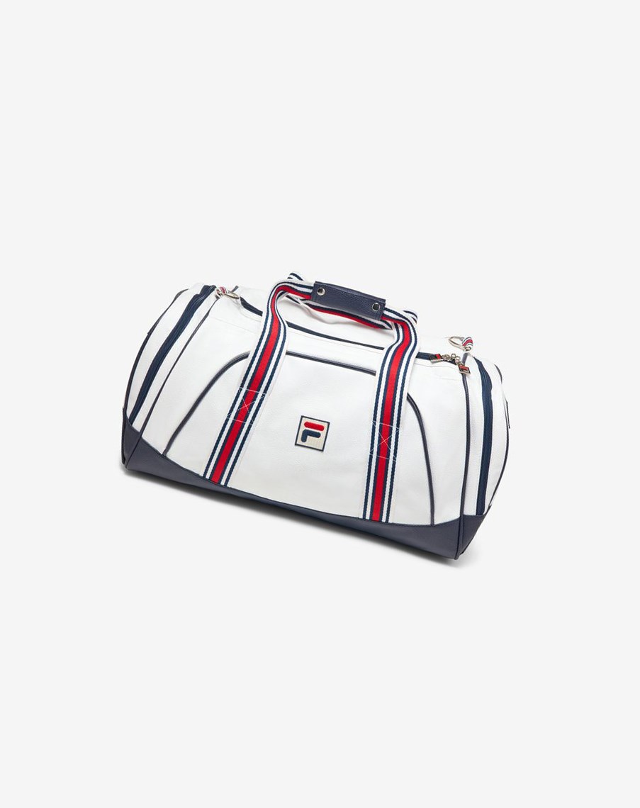 Fila Striker Duffle Bag Białe Granatowe Czerwone | TMDOE-3845