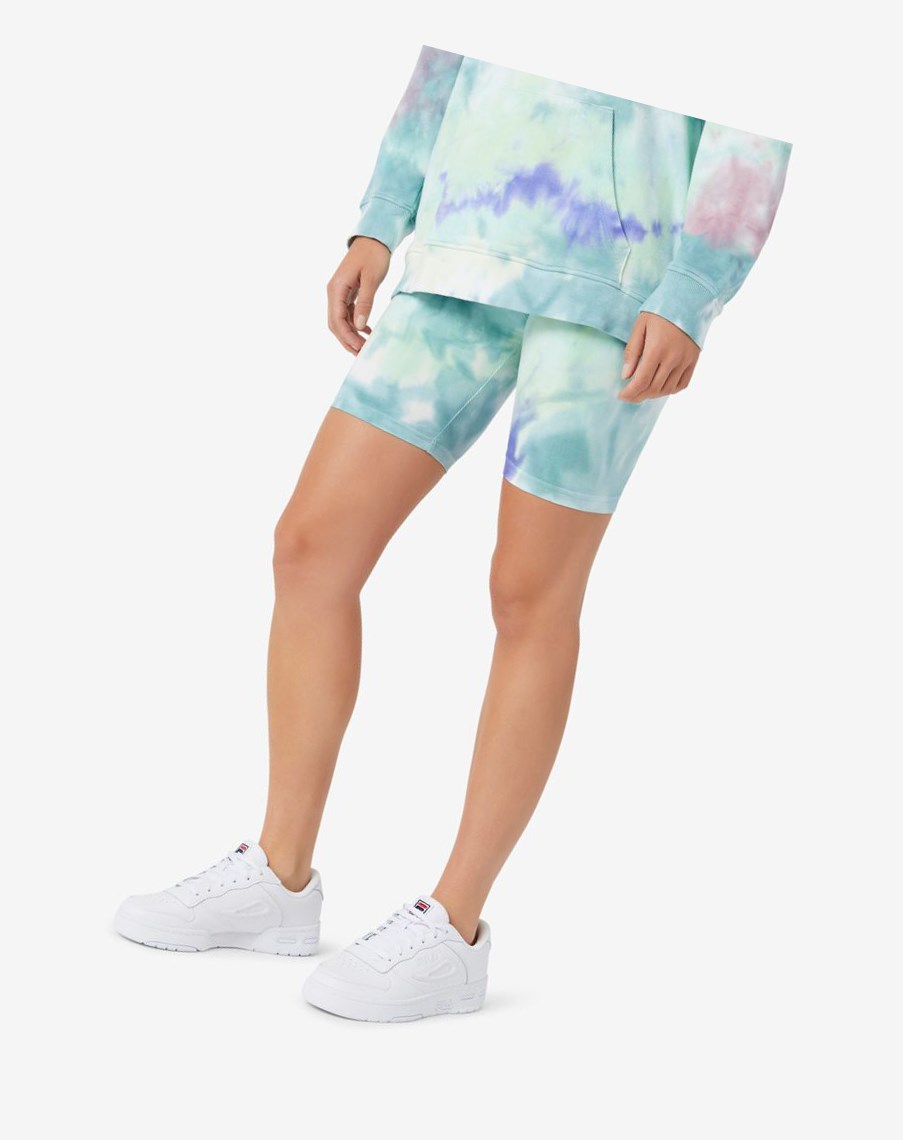 Fila Taima Tie Dye Bike Krótkie Niebieskie | DAJHX-5219