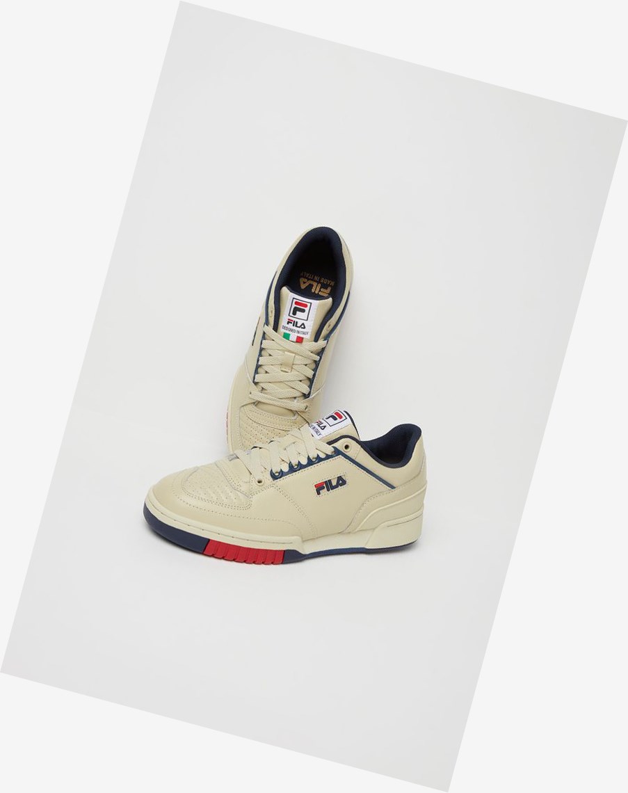 Fila Targa Tenisa Shoes Kremowe Granatowe Czerwone | PCZFX-6017