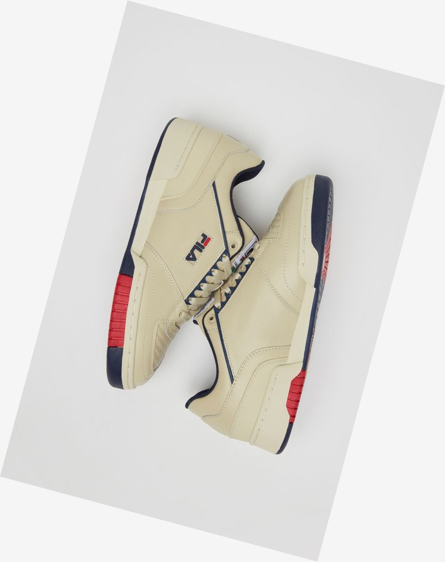 Fila Targa Tenisa Shoes Kremowe Granatowe Czerwone | QHAEK-0264