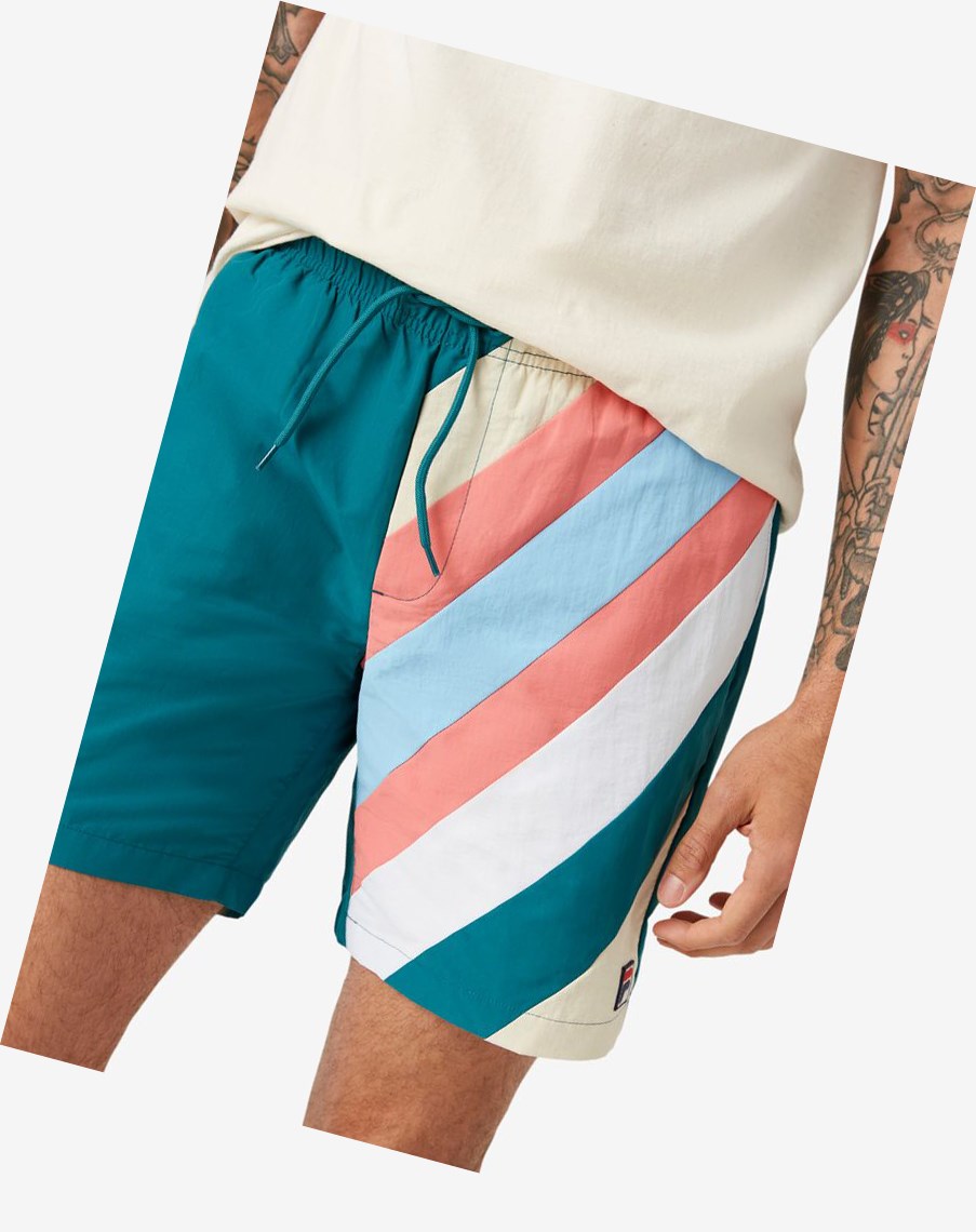 Fila Teller Swim Krótkie 981 Shaded Spruce | EWADK-3075