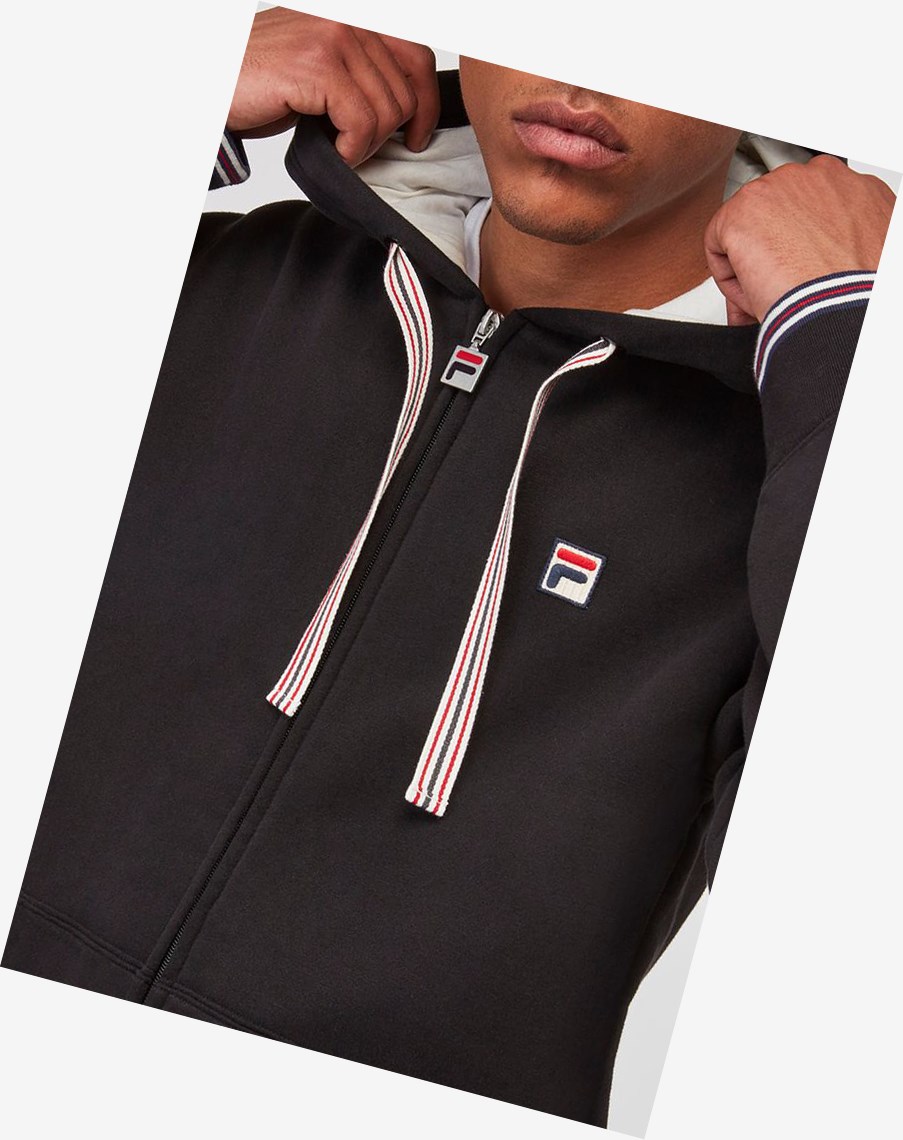 Fila Tenconi Zakapturzony Sweatshirt Blk/Gard | NPSFB-0852