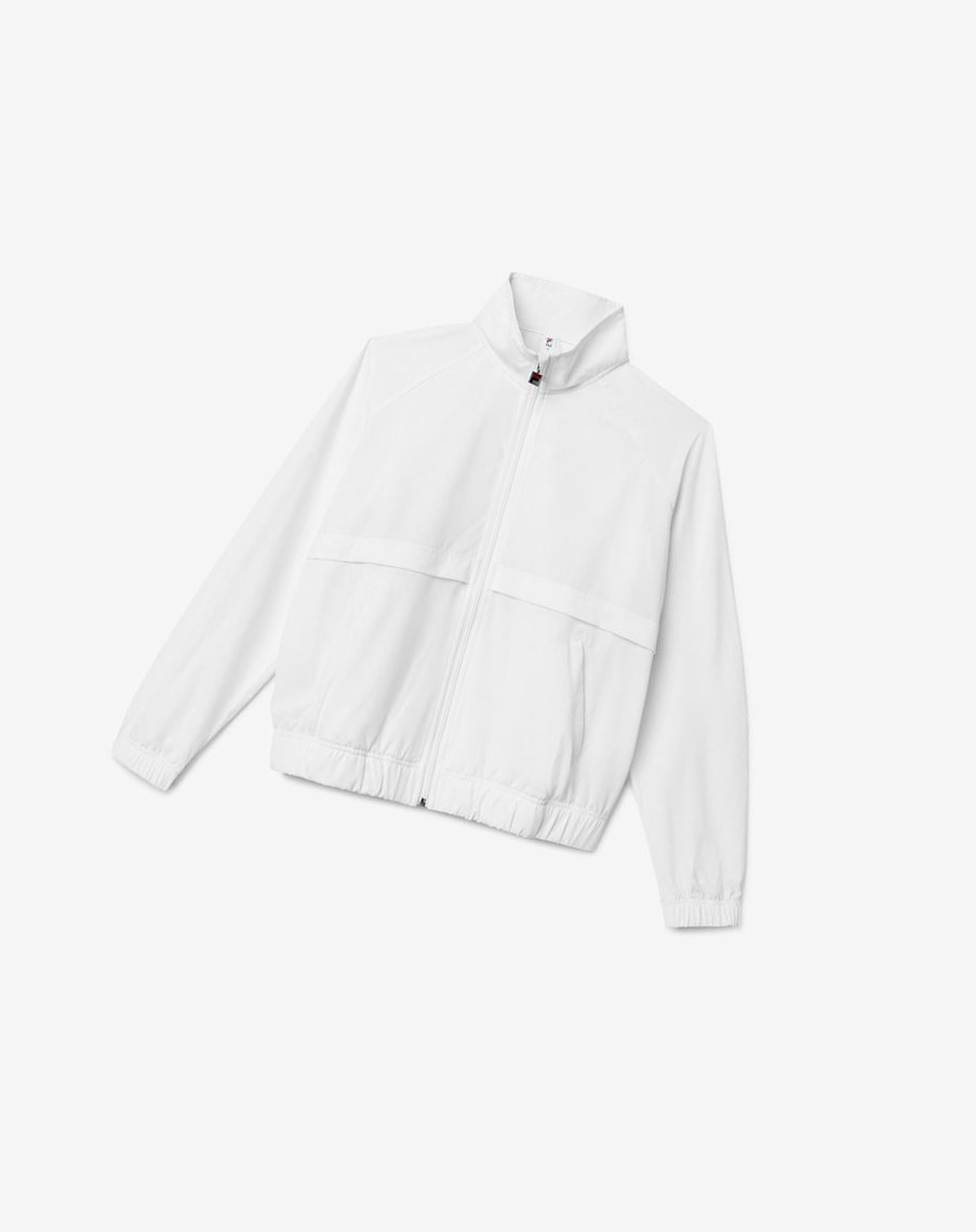 Fila Tie Breaker Jacket Białe | ACNDO-7086