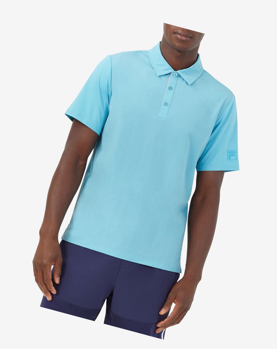 Fila Tie Breaker Polo Niebieskie Lawenda | YEFPT-6451