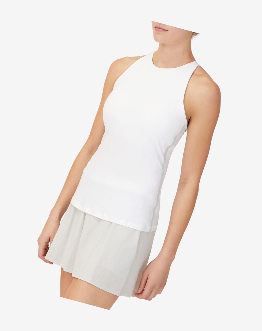 Fila Tie Breaker Racerback Tank Białe | CSRXY-1069