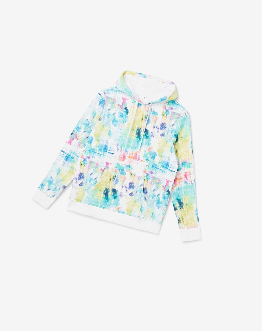 Fila Tie Breaker Tie Dye Hoodie Białe | NRFVP-3981