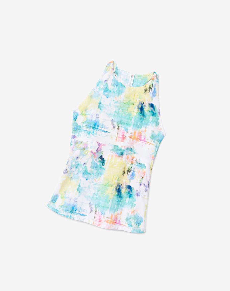 Fila Tie Breaker Tie Dye Racerback Tank Białe | NKSUY-5470