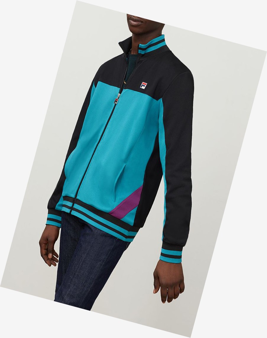 Fila Tiebreaker Track Jacket Bbay/Blk/Grpj | MZLCH-4097