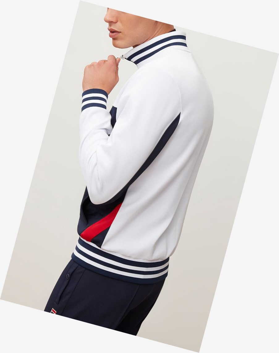 Fila Tiebreaker Track Jacket Wht/Peac/Cred | JSHWC-0729