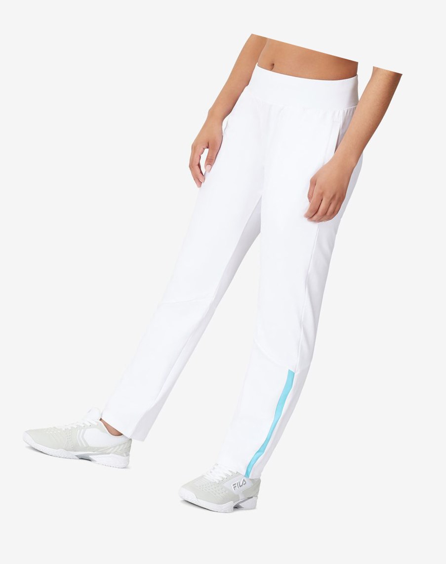 Fila Trailblazer Pant Białe | MNPOF-4196