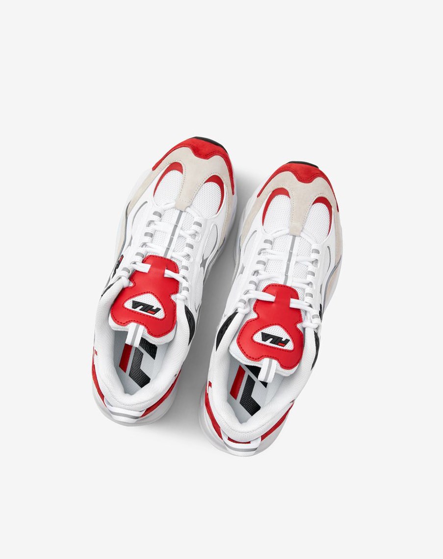 Fila Trigate Sneakers Białe Czerwone Czarne | QYZNO-5810