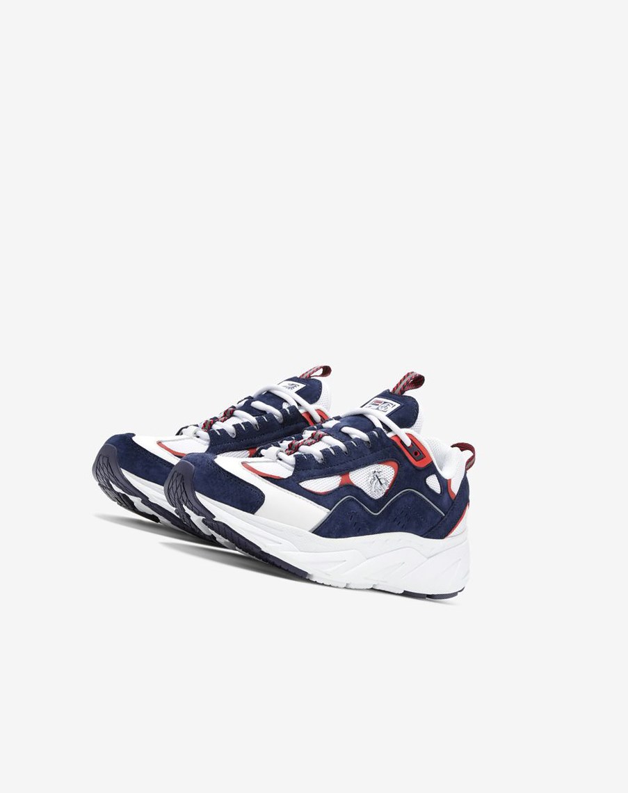 Fila Trigate X Brooks Brothers Chunky Sneakers Białe Granatowe Czerwone | LBETI-9867