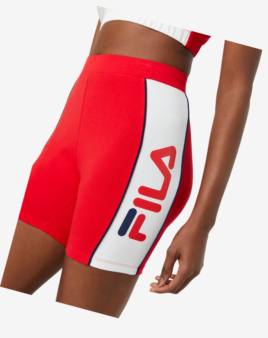 Fila Trina Bike Krótkie Czerwone Białe | AKSLW-3570