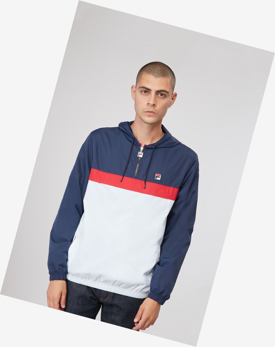 Fila Turin Windjacket Wht/Cred/Navy | JESFL-6183