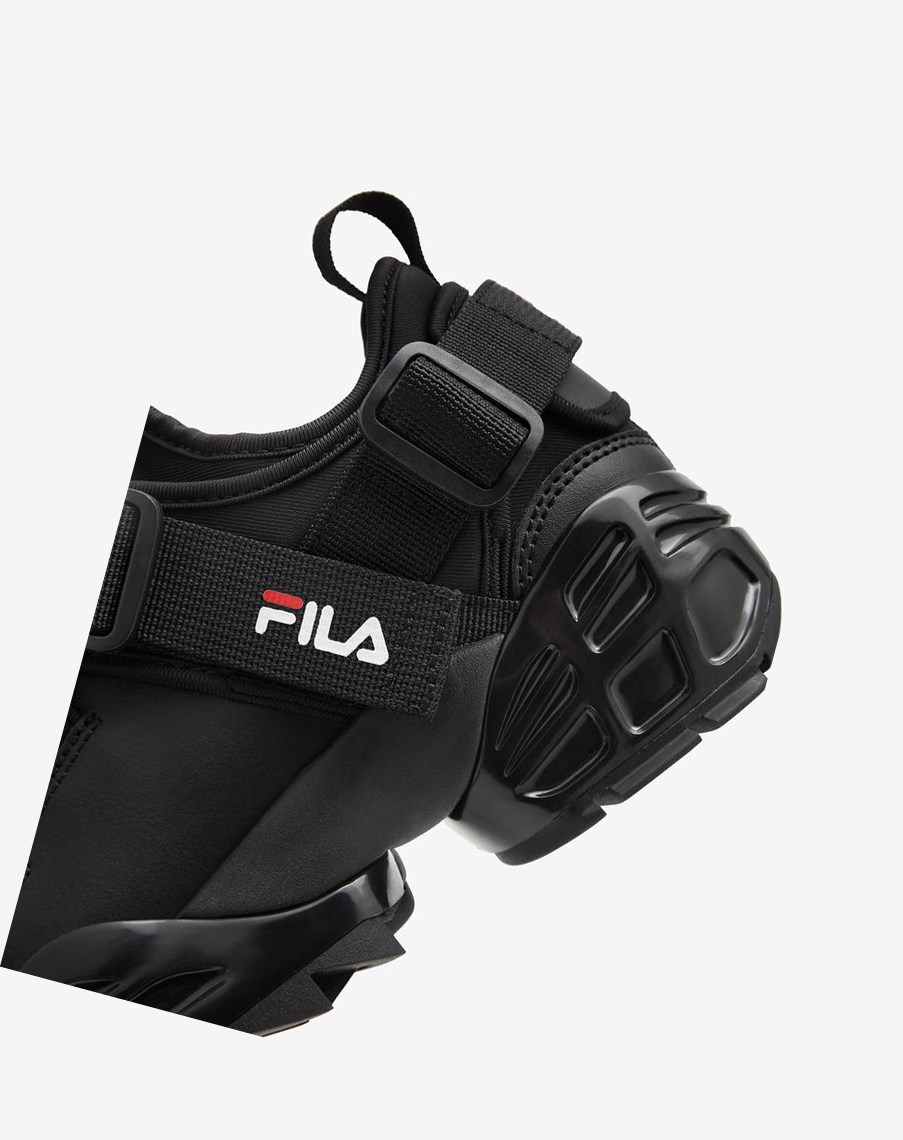 Fila Unit Le Sneakers Czarne Czarne Białe | BUXDI-5637